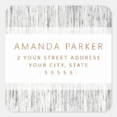 エレガント粒縁ど差出人住所ラベル スクエアシール (正面)