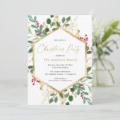 エレガント紅色の金ゴールド 招待状 (スタンド正面)