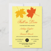 エレガント紅葉イエローオータムフローラ結婚ズ 招待状 (正面)