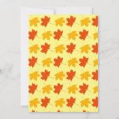 エレガント紅葉イエローオータムフローラ結婚ズ 招待状 (裏面)