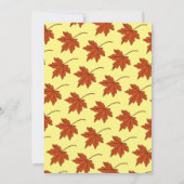 エレガント紅葉イエロー秋フローラ結婚ズ 招待状 (裏面)