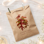 エレガント紅葉カスタム結婚式の好意バッグ フェイバーバッグ (クリップ留めされた状態)