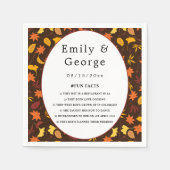 エレガント紅葉カントリー秋のフローラ結婚ズ スタンダードカクテルナプキン (正面)