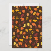 エレガント紅葉カントリー秋のフローラ結婚ズ セーブザデート (裏面)