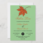 エレガント紅葉セージ秋結婚フローラ 招待状 (正面)