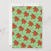 エレガント紅葉セージ秋結婚フローラ 招待状 (裏面)