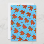 エレガント紅葉ブルー秋結婚フローラ 招待状 (裏面)