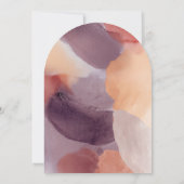 エレガント紅葉モダンオータムアート結婚ズ 招待状 (裏面)