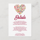 エレガント紅葉ロマンハート結婚フローラ エンクロージャーカード (正面)