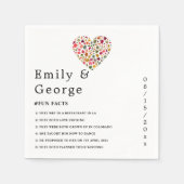 エレガント紅葉ロマンハート結婚フローラ スタンダードカクテルナプキン (正面)