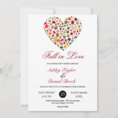 エレガント紅葉ロマンハート結婚フローラ 招待状 (正面)