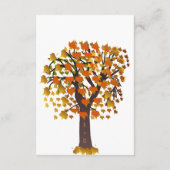 エレガント紅葉彫り木ロマン結婚ティック エンクロージャーカード (裏面)