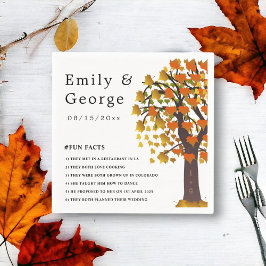 エレガント紅葉彫り木ロマン結婚ティック スタンダードカクテルナプキン