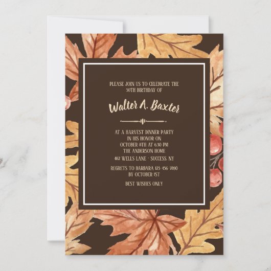 エレガント紅葉招待状 招待状 (正面)