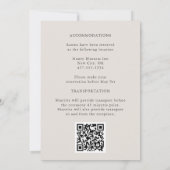 エレガント紅葉水色フローラ結婚 招待状 (裏面)