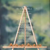 エレガント紅葉秋の結婚式プログラム アクリルサイン (ニュートラル)