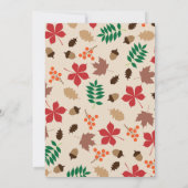 エレガント紅葉秋モダンフローラ結婚ズ セーブザデート (裏面)