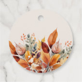 エレガント紅葉秋結婚の フェイバータグ (裏面)