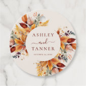 エレガント紅葉秋結婚の フェイバータグ (正面)