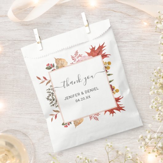 エレガント紅葉秋結婚の フェイバーバッグ (クリップ留めされた状態)