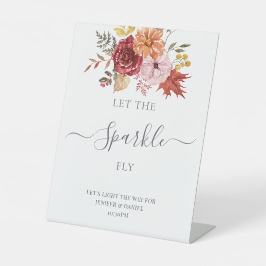 エレガント紅葉秋結婚の 台座サイン (正面)