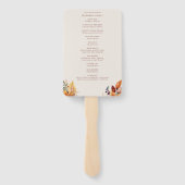 エレガント紅葉秋結婚式 プログラム ハンドファン (裏面)