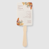 エレガント紅葉秋結婚式 プログラム ハンドファン (正面)