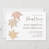 エレガント紅葉秋緑QRコード 招待状 (正面)