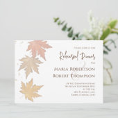 エレガント紅葉秋緑QRコード 招待状 (スタンド正面)