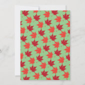 エレガント紅葉素朴セージグリーン秋の結婚式 招待状 (裏面)