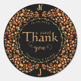 エレガント紅葉素朴テラ結婚コッタ ラウンドシール