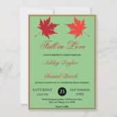 エレガント紅葉素朴ボホセージ秋の結婚式 招待状 (正面)