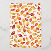 エレガント紅葉素朴ボホ結婚ス 箔招待状 (裏面)