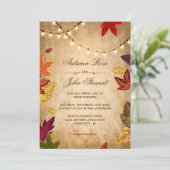 エレガント紅葉素朴秋の結婚式 招待状 (スタンド正面)