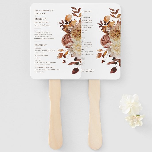 エレガント紅葉結婚式 プログラム ハンドファン