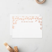 エレガント紅葉銅カスタム文具 ノートカード (正面/裏面インサイチュ)