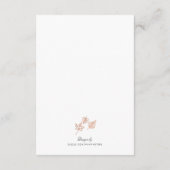 エレガント紅葉銅結婚挿入カード エンクロージャーカード (裏面)