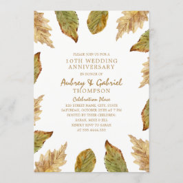 エレガント紅葉10結婚周年 招待状