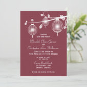 エレガント紙ランタン結婚式招待状 招待状 (スタンド正面)