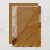 エレガント紙付金ゴールド結婚式招待状 招待状 (正面/裏面)