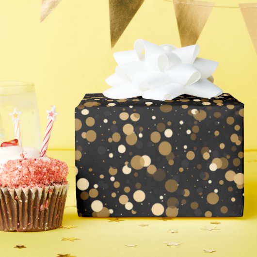 エレガント紙吹雪タイル模様 ラッピングペーパー (誕生日パーティー)