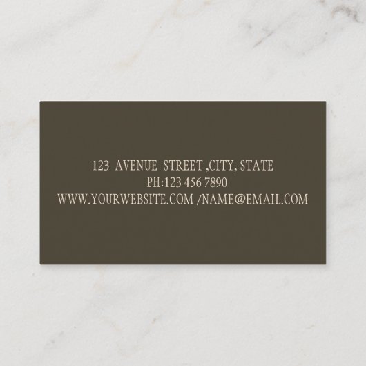 エレガント紙吹雪モダン金ゴールドグリッター 名刺 (裏面)