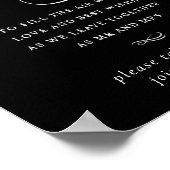 エレガント紙吹雪白書 |お気に入りテーブル ポスター (角)