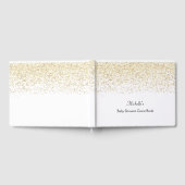 エレガント紙吹雪赤ちゃんシャワー ゲストブック (全面)