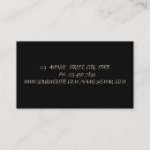 エレガント紙吹雪、はさみ、ヘアドライヤーアルコールインク 名刺 (裏面)