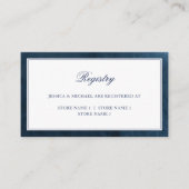 エレガント級海軍の水の色の結婚レジストリ エンクロージャーカード (正面)