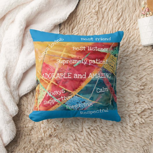 エレガント素晴らしモダン愛らしい母 クッション (ブランケット)