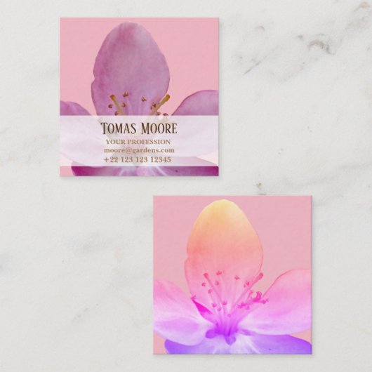 エレガント素晴らし名刺 スクエア名刺 (正面/裏面)