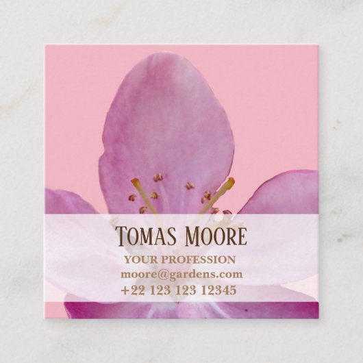 エレガント素晴らし名刺 スクエア名刺 (正面)