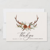 エレガント素朴なウェッ感謝していドウェディング君は錆びた サンキューカード (正面)